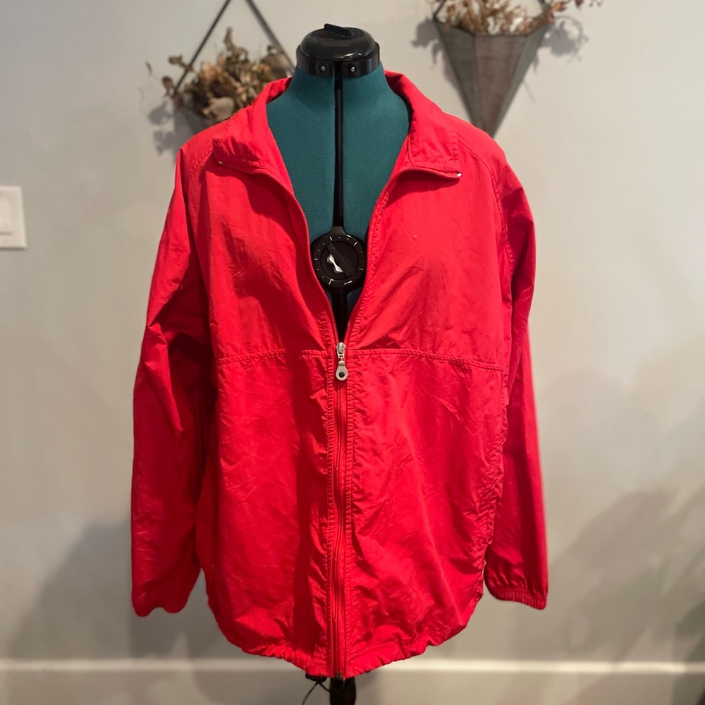 Vintage Red Windbreaker Jacket
